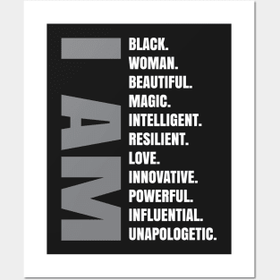 I Am | Black Woman Posters and Art